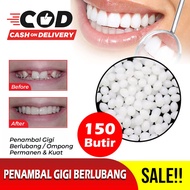 [ISI 150 PCS] Temptooth Bahan Gigi Palsu Ori - Penambal Gigi Berlubang - Penambal Gigi Depan - Penambal Gigi Permanen - Temptooth Bahan Gigi Palsu Penambal Penutup Gigi Ompong Gigi Palsu Penutup Ompong Dewasa Anak Gigi Palsu Murah