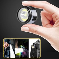 <EEs>4 IN 1 Mini Multifunction XPG+COB Headlamp 6 Working Mode LED Headlamp Flashlight USB Rechargea