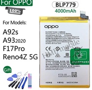แบตเตอรี่ แท้ OPPO A93 (4G) / A92S / A93 (2020) / Reno 4Z / F17 pro battery แบต BLP779 4000mAh ฟรีชุ