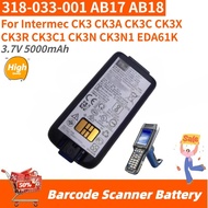 318-033-001 AB17 AB18 Barcode Scanner Battery 3.7V 5000mAh for Intermec CK3 CK3A CK3C CK3X CK3R CK3C