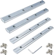 Aluminium track connector, aluminium profile connector, 4 pieces, aluminium profile, groove, 8 profi