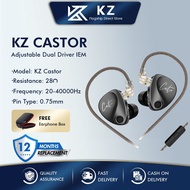 KZ Castor in Ear Monitor Headphones,Dual-Dynamic Driver Wired Earbuds, HiFi Improved Bass in-Ear Ear