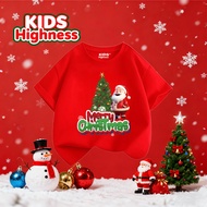 (24 Hours Delivery) kids Highness Christmas Festival Red shirt Round Neck t-shirt T38