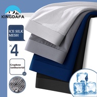 KINGDAFA Ice Silk Boxer Shorts for Men Breathable Mesh Men Underwear Antibacterial Men Underwear Set