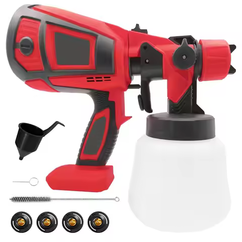 Cordless Paint Sprayer replace for Milwaukee M18 18V Battery, HVLP Spray Paint Gun 1000ML ONLY TOOL