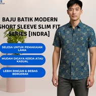 BENTOP Batik Modern Slim Fit Series [1] Baju Kemeja design lengan pendek Modern Floral Batik Short S