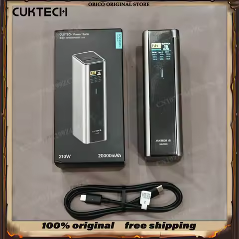 Cuktech 15 Ultra 20000mah Power Bank 210w Max Output 165w Max PD Fast Self-Charging Digital Display