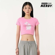 NERDY - Áo croptop nữ cổ tròn tay ngắn Diro PNEU24ST06-09