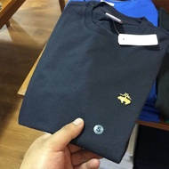 Brooks Brothers/Booker Brothers Mens Casual Round Neck Pure Cotton Backing Summer Short Sleeve T-shi