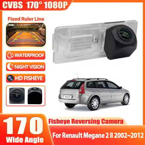 HD CCD Car Rear View Reverse Backup Parking Camera Waterproof High quality RCA For Renault Megane 2 