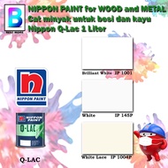 Nippon Paint Q-Lac Wood and Metal Paint Collection 1 Liter Brilliant White 1001, White 145P, White Lace 1004P