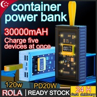 SG【READY STOCK】30000mAh Power Bank Transparent Punk Container Power Bank 120W Transparent Punk Container Power Bank