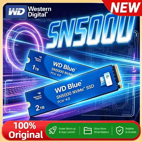 Western Digital SN5000 WD Blue 1T 2T PCIe Gen 4.0 NVMe M.2 2280 Internal SSD Hard Drive for Laptop G