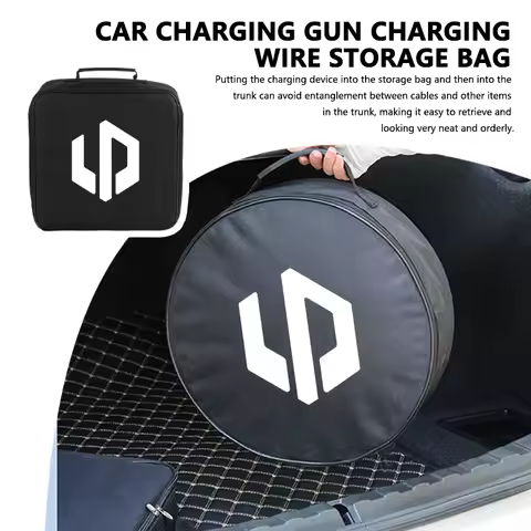 EV Car Charging Cable Storage Bag Waterproof Rechargeable Gun Organizer For Leapmotor T03 S01 C11 C0