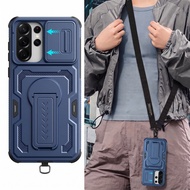 Anti-Knock Lanyard Cover Armor Case for Samsung Galaxy S26 Ultra S25 S24 S 25 26 24 S25ultra Phone S