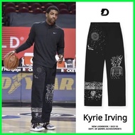 ⚾︎ ¤ 2024 New Kyrie Irving Ink Printed Training Basketball Cotton SweatPants American Casual Loose