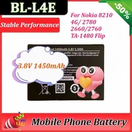 New BL-L4E Battery 3.8V 1450mAh 5.5Wh for Nokia 8210 4G/ 2780/2660/2760 TA-1480 Flip Mobile Phone Ba