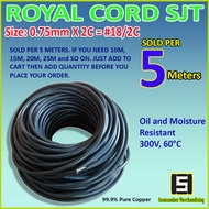 Royal Cord 0.75mm/2C or #18/2C Sold in 5 Meters