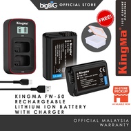 Kingma NP-FW50 LCD Dual Charger with 2 x Batteries Combo Package USB-C Charger Micro USB Charger Son