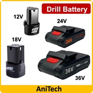 12v / 18v / 24v / 36v Battery Lithium Replacement Li-Ion for SONCO Cordless Drill Impact Drill Screw