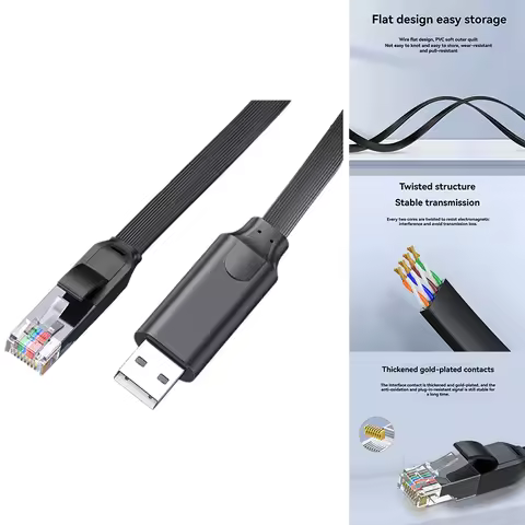 USB To RJ45 Console Cable RS232 Serial Adapter For Laptop Computer USB RJ45 8P8C Converter Console C