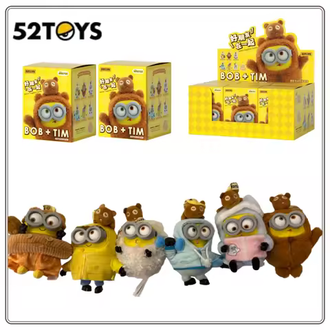 52TOYS Bob&Jim Minion Friends Together Series Vinyl Plush Pendant Blind Box Trendy Play New Year Sur