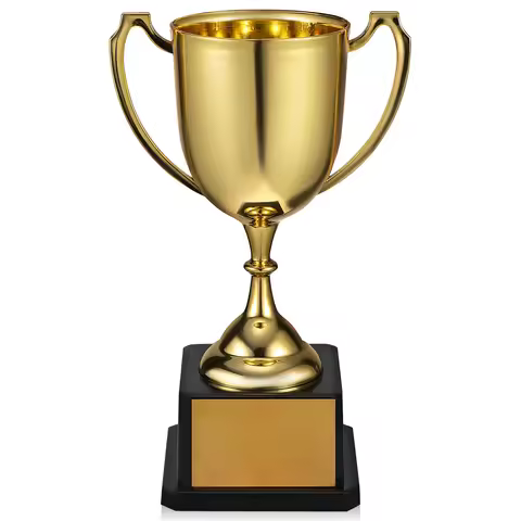 Gold Trophy Cup Award Trophy For Competition Base Mini Plastic Trophies Decorative Trophy For Games