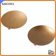 KKGOO 4Pcs Iron Plate Candle Holder, Gold Elegant Gold Candle Holders for Pillar Candles, Pillar Can