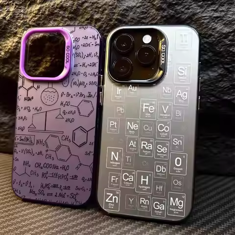Periodic Table Formula Design Phone Case for iPhone 15 16E 16 11 14 13 12 Pro Max XS X XR Plus 8 7 S