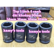 1 inch black socket head 90mm long TOP 6 sides 34mm 36mm 38mm 41mm 240625-34 240625-36 240625-38 240