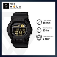 (2 Years Warranty) Casio G-Shock Mens Digital GD-350-1B Vibration Alarm Black Resin Band Sport Watch