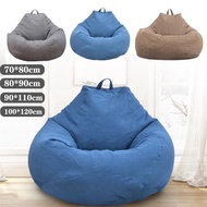 Bean Bag Sofa Bean Stylish Bedroom Furniture Solid Color Single Bean Bag Lazy Sofa Cover DIY Filled 