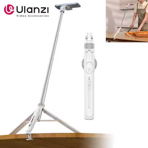 Ulanzi TT88 Overhead Selfie Stick Vlog Tripod Stand with Magnetic Clamp Wireless Remote Extension Tr