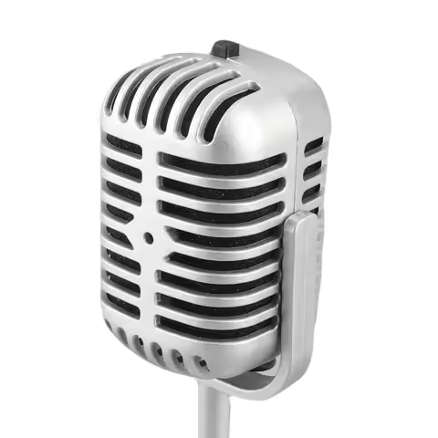 Classic Vintage Microphone Clear Sound Adjustable Angle Retro Condenser Mic Plug and Play Wired Micr