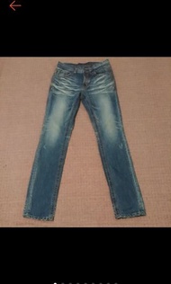 5th STREET VINTAGE 65 水洗 刷白 車線 大V 皮標 合身 牛仔褲 S