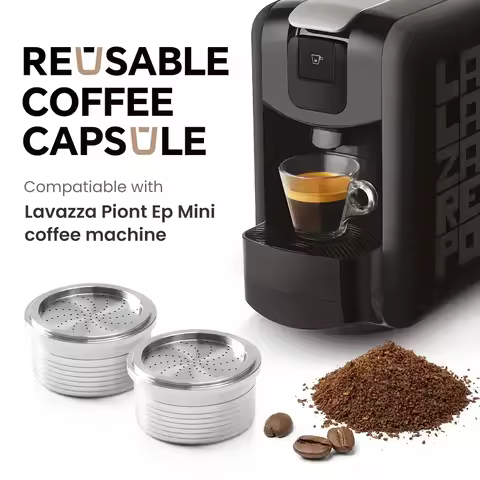 icafilas Refillable Coffee Capsulas Pod For Lavazza Piont Ep Mini capsule Stainless Steel Coffee Fil