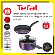 Tefal Cooking Source 3pc Non-Stick Cookware Set B504S2 Frypan Sauce Pan with Lid