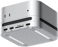 Hagibis Mac mini M4 Hub with 40Gbps M.2 SSD Enclosure & Dustproof Stand, Dual USB-C Docking Station 