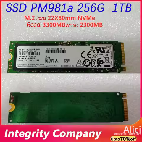 Original For Samsung SSDSamsung PM981a 256G512G1TB M.2 2280 NVMe protocol SSD Laptop desktop hard di