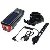 Rechargeable Solar Bike Light Smart Light Bike Lights Sensor Mountain Bike Headlight with Horn
