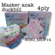 Termurah Masker Duckbill Anak Garis Alkindo 1box isi 50pcs