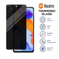 Tempered Glass Anti Spy Redmi Note 11 4G 11 5G 11E 11S 11T 5G 11 Pro 11 Pro 5G 11 Pro+ 11 Pro Max