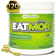 VH Nutrition Eatmor 120 Easy-to-Swallow Capsules Weight Gain Pills for Women and Men | Designed for 
