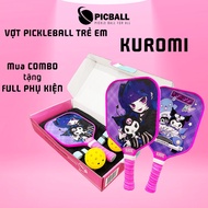 KURROMI Children's Pickleball Racket Super Light, Easy to Grip, Good Bounce, Durable - 2 Sides with 
