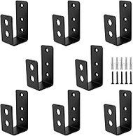 HOIGON 8 Pack 2 x 4 Inch Door Barricade Brackets, Heavy Duty Drop Open Bar Holder, Bar Security Hold