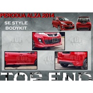 PERODUA ALZA 2014-2018 SE STYLE FULLSET SKIRTING(FRONT SKIRT ,SIDE SKIRT, REAR SKIRT,SPOILER)PU GETAH/ABS CAR BODYKIT