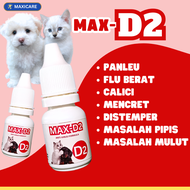 Obat Kucing MAX D2 Obat Virus Kucing Flu Berat Panleu Calici Distemper Mencret Pipis Darah Sariawan 
