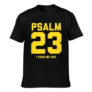 Newest Psalm 23 Ifear No Evil Funny Men Cotton Tee