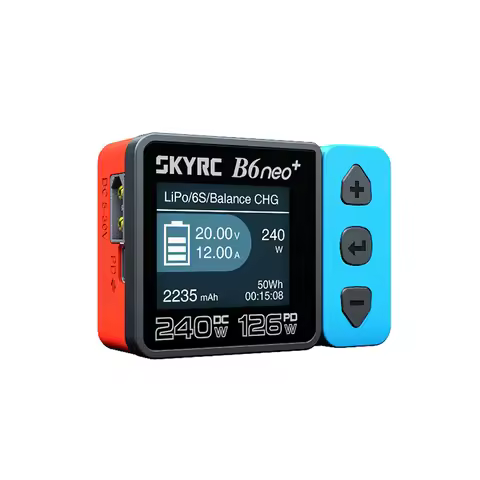SkyRC B6neo+ DC 240W PD 126W Smart Charger Battery Balance Charger SK-100211 B6 neo+ B6NEO Compact C