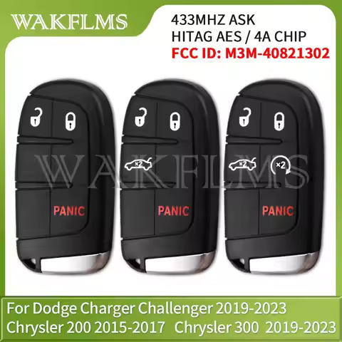 P/N:68155686AB AA AC For Chrysler 200 300 Dodge Charger Challenger 2015-2023 Smart Car Key 433.92MHz